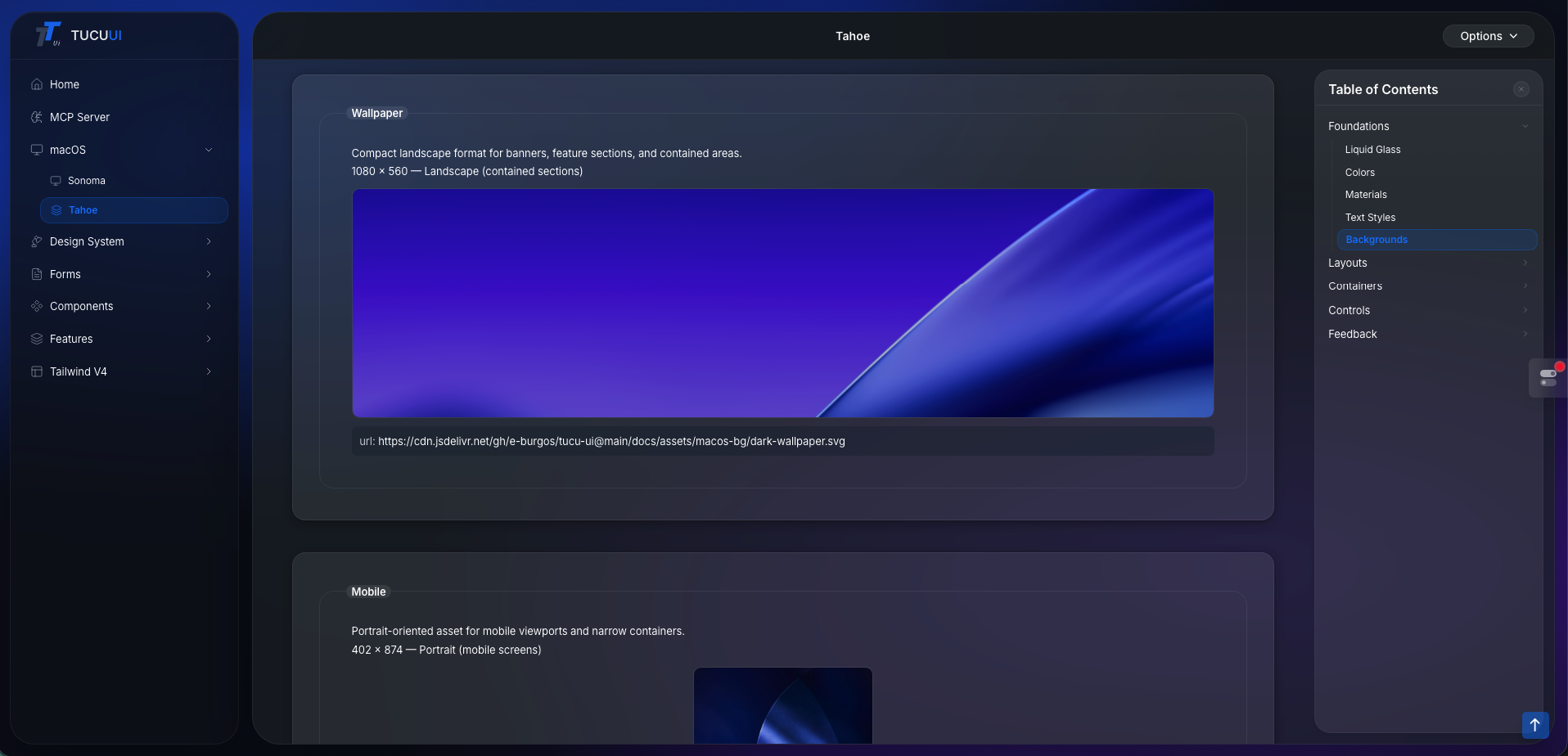 The macOS aesthetic comes to the web! Introducing the new layout variants in tucu-ui