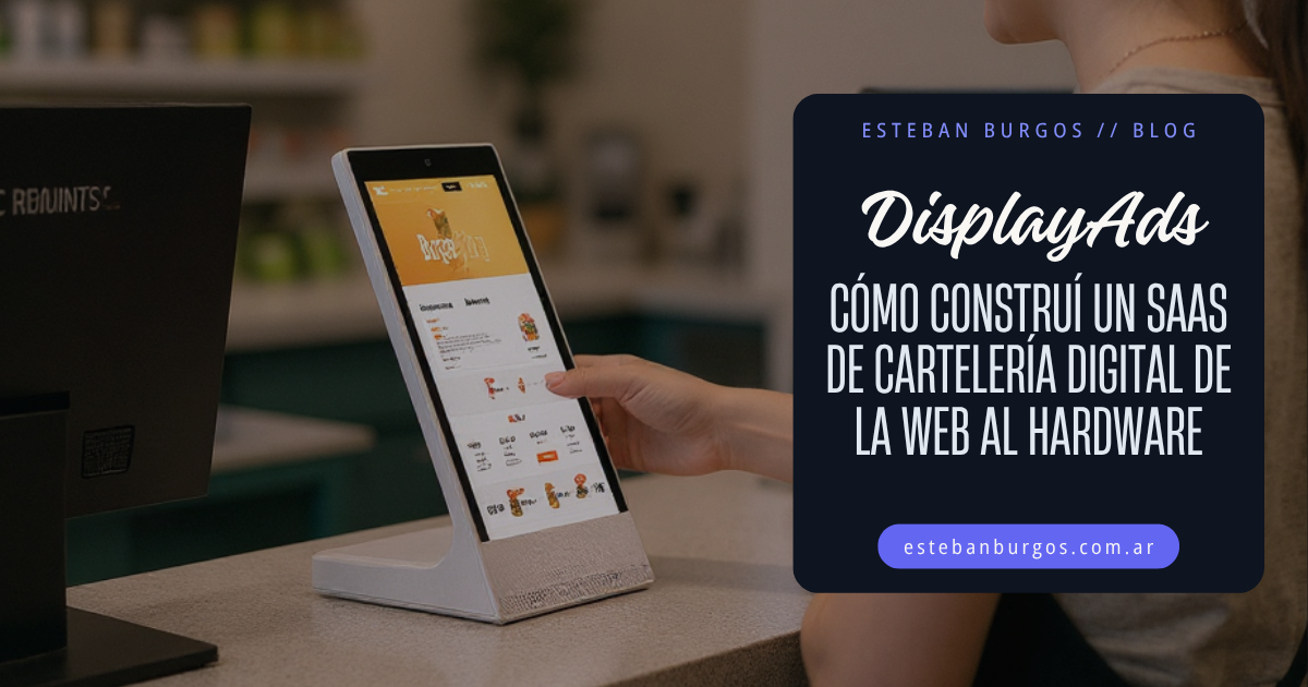 DisplayAds: la arquitectura real detrás de un SaaS de cartelería digital que llega hasta el hardware