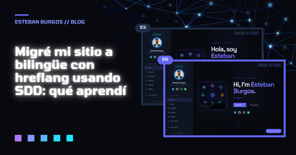 Migrar a bilingüe con hreflang y SDD: la guía que me hubiera ahorrado tres bugs de SEO